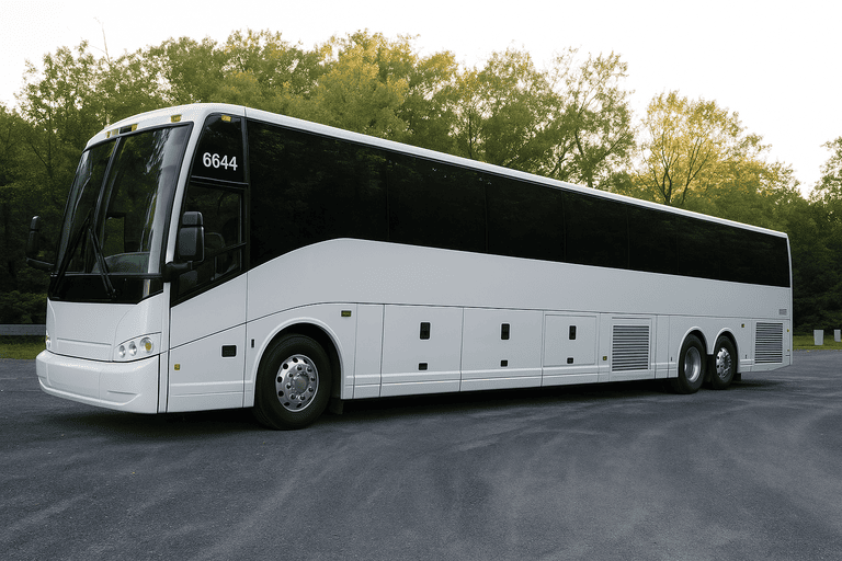 exterior of Charter Bus Rental Charleston coach bus